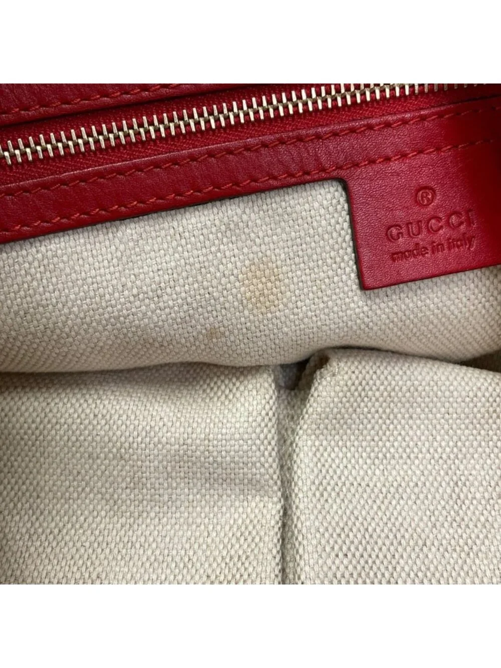 Gucci Tote Valentine Red Leather